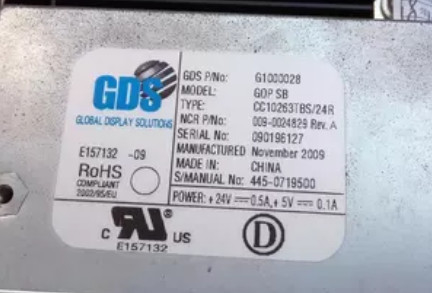 NCR 66xx Screen Operator Panel 445-0719500 4450719500